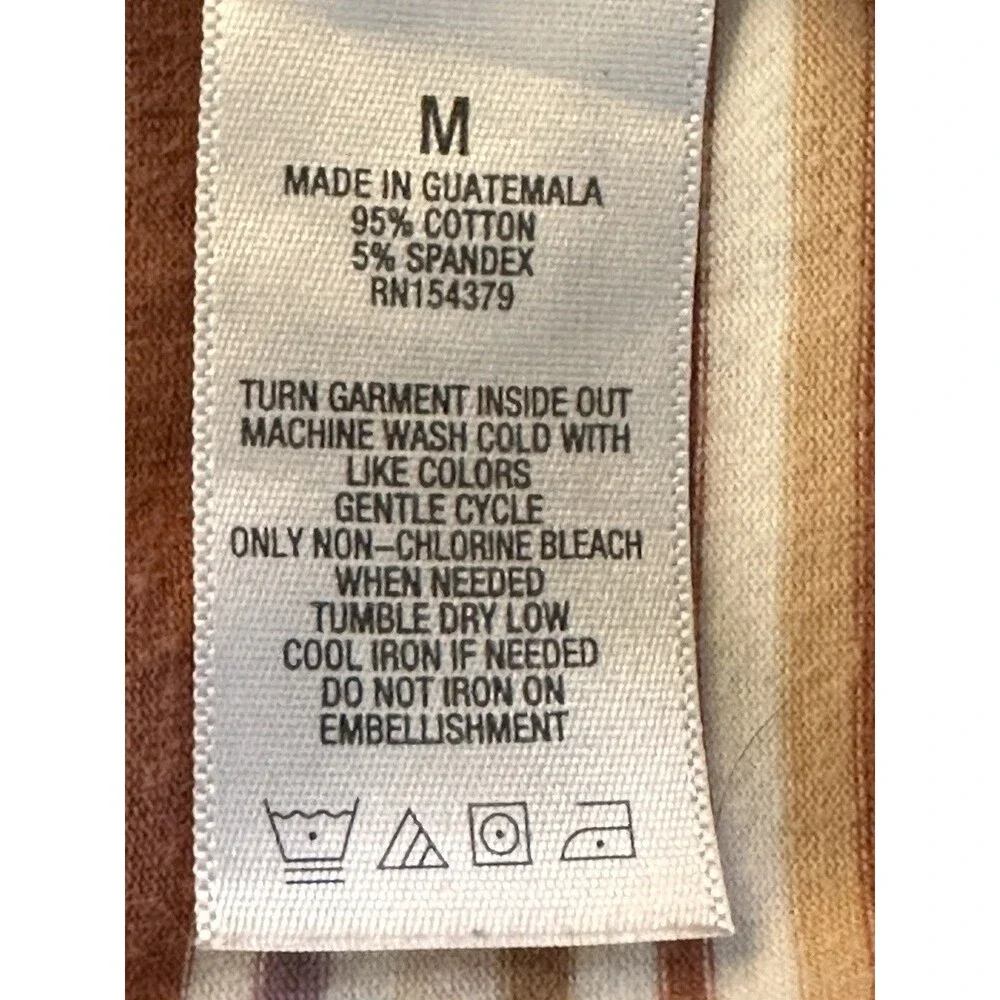 Aeropostale Striped Crop Tank Square Neck Y2K Neutral Fitted Top M - Picture 5 of 6